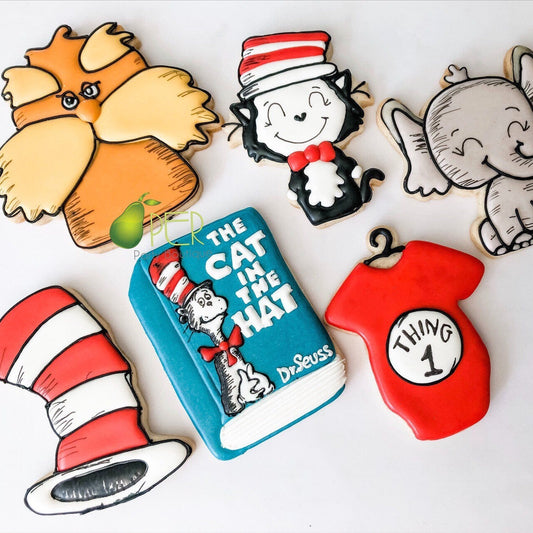 Cat in the Hat Inspired Birthday Cookies | Kids cookies| Mixed Dozen