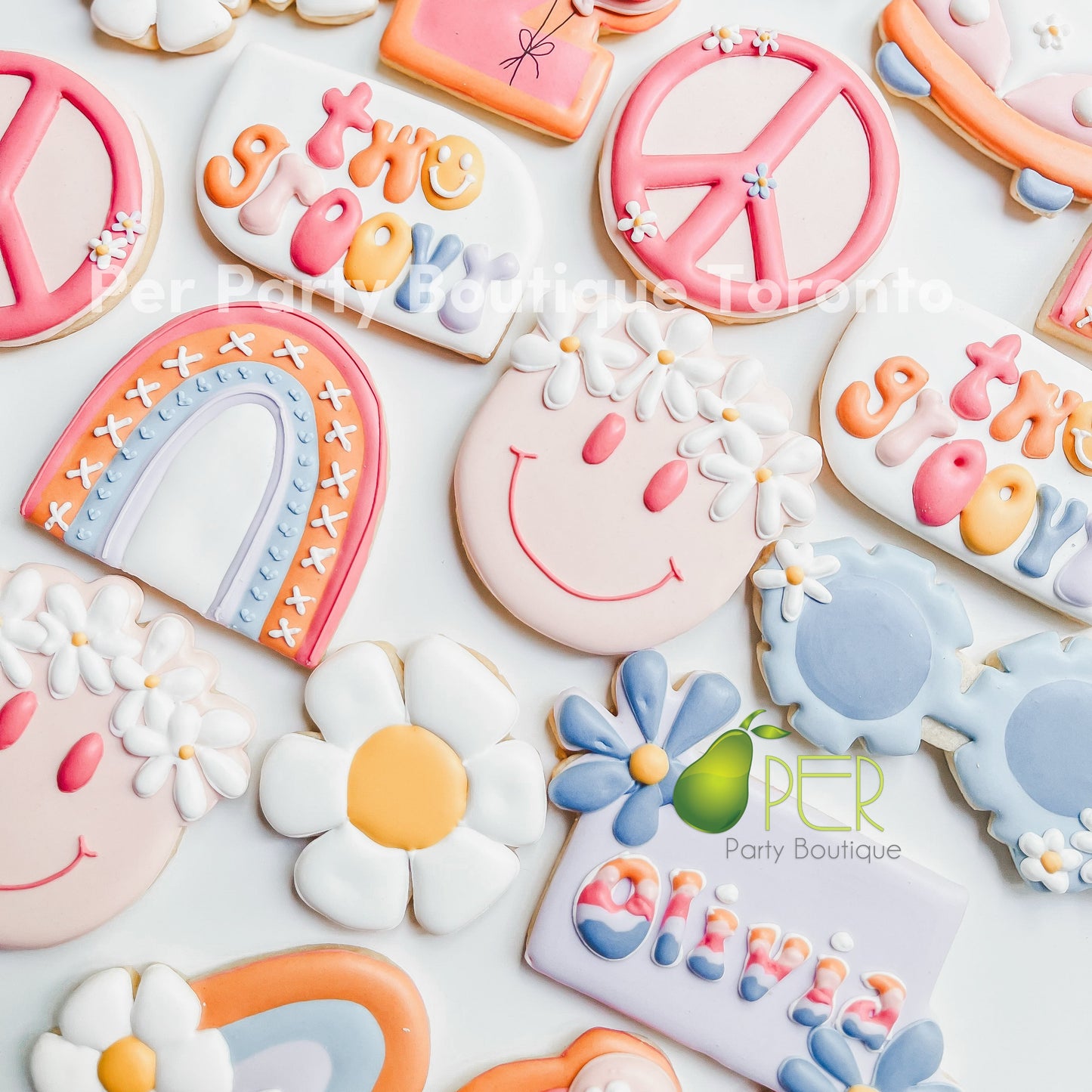 Two Groovy Birthday Cookies | 1 Dozen