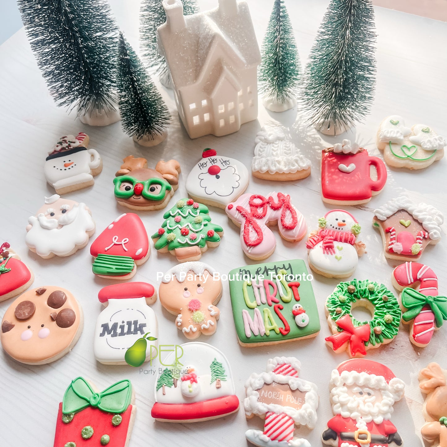 24 Mini Christmas Cookies for Advent Calendars