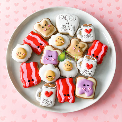 Love You a Brunch Valentine's Cookies