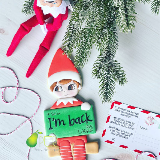 Elf on the Shelf Cookie Set (3 Cookies)