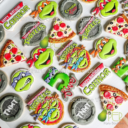 Ninja Turtle Birthday Cookies | 2 Dozen