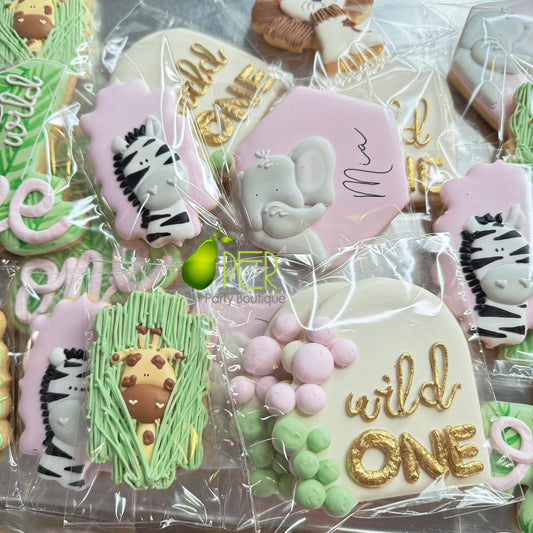 Wild One Safari First Birthday Cookies | 1 Dozen
