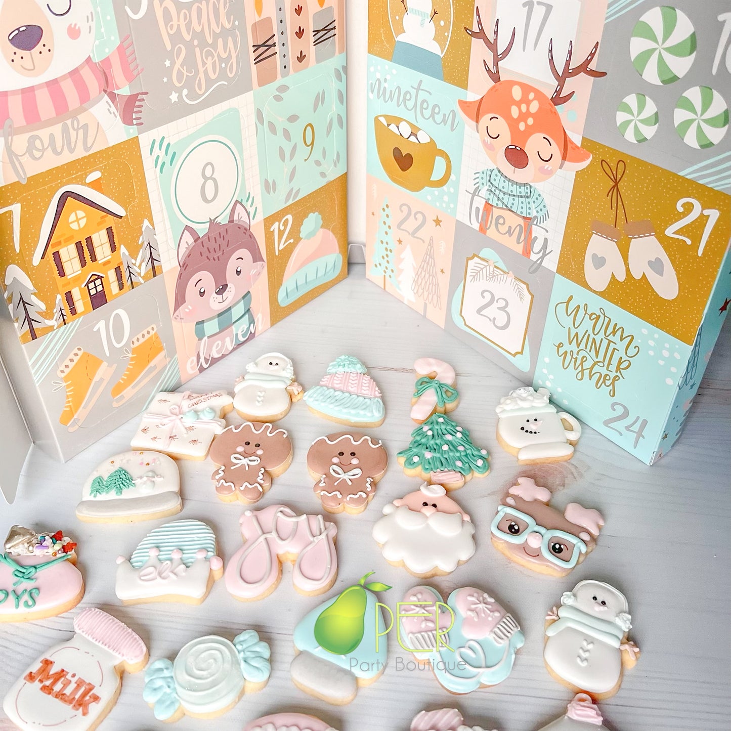 Cookie Advent Calendar 12 or 24 Days (12-24 cookies)