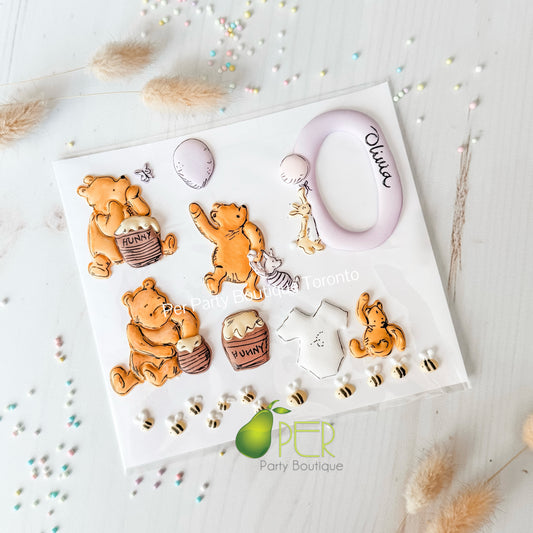 Royal Icing Decoration Hunny Bear | Set of 19