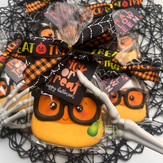 4" Nerdy Candy Corn Halloween Cookie |Halloween Preorder**