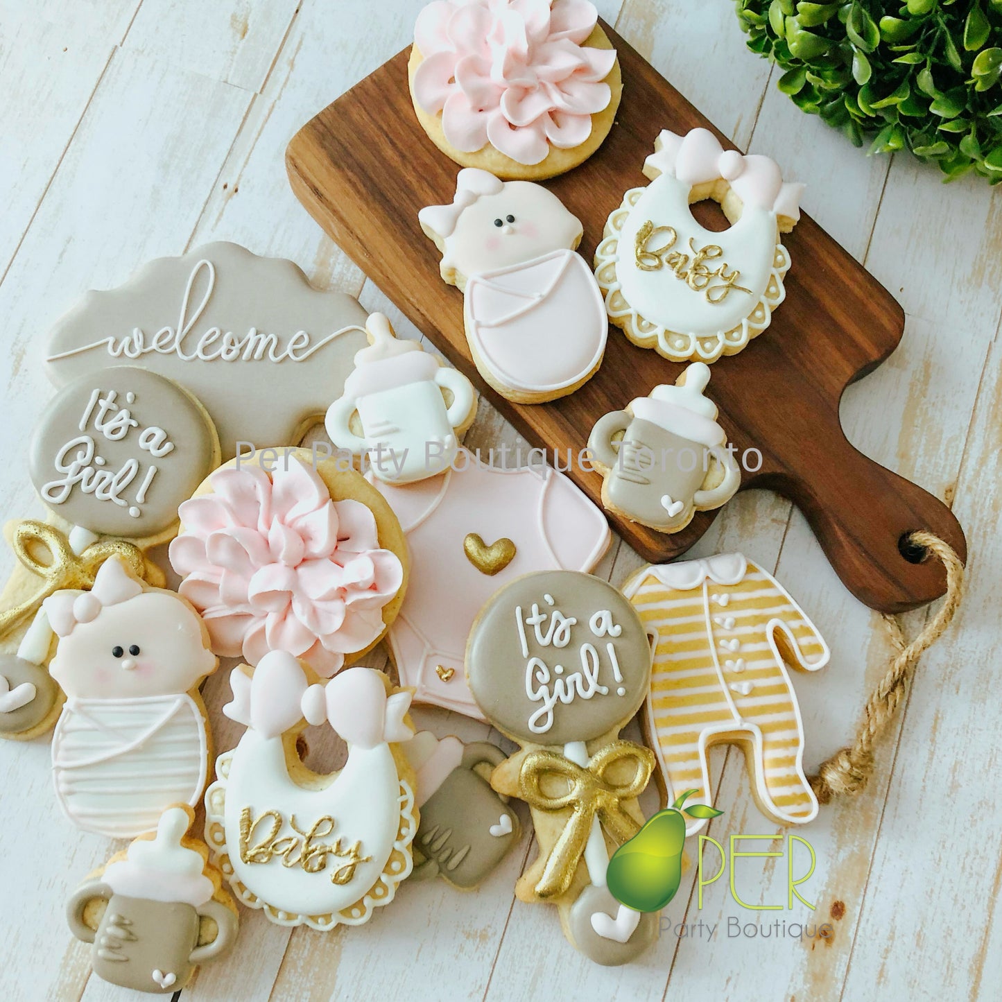 Baby Girl Shower Cookies | 1 Dozen