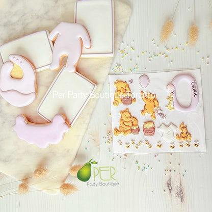 Royal Icing Decoration Hunny Bear | Set of 19