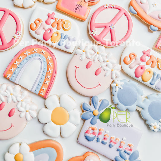 Two Groovy Birthday Cookies | 1 Dozen