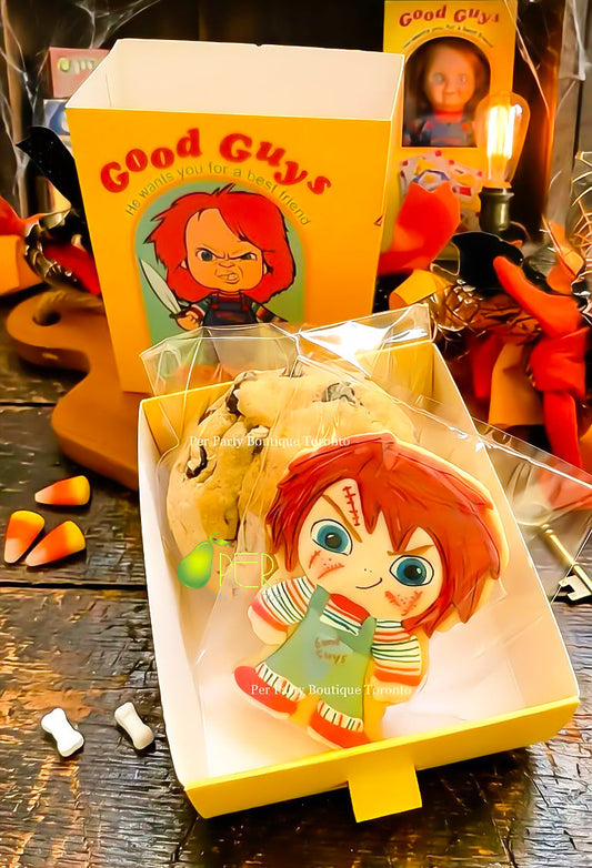Chucky Halloween Cookie Duo | Chucky Sugar Cookie + NY-Style Stuffed Cookie| Halloween Pre-Order**