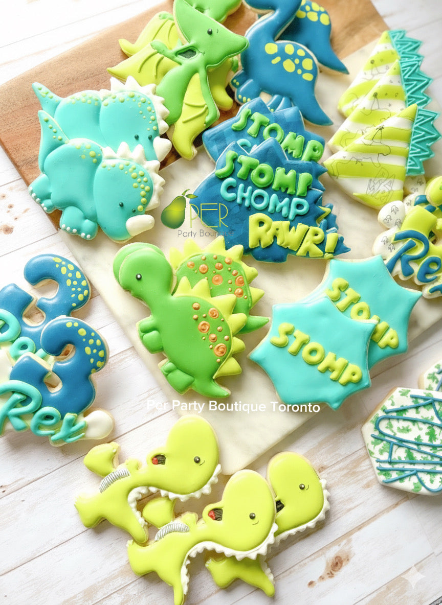 Dinosaur Birthday Cookies | Personalized | 1 Dozen