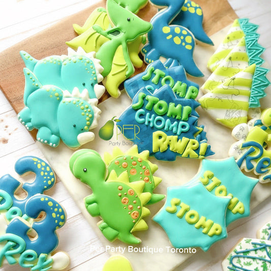 Dinosaur Birthday Cookies | Personalized | 1 Dozen