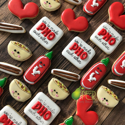 Made PHO Each Other Valentine's Cookies