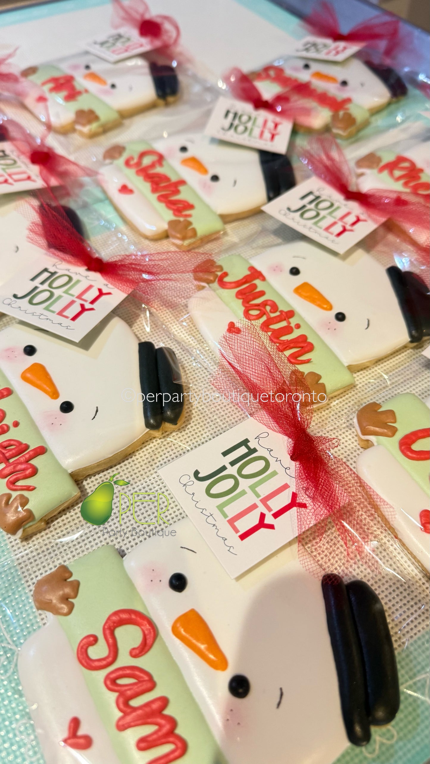 Reindeer and Snowman Personalized Cookies