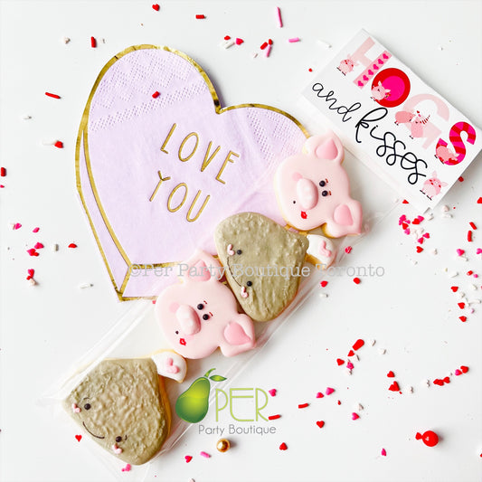 Hogs & Kisses Valentine's Cookie Gift Set