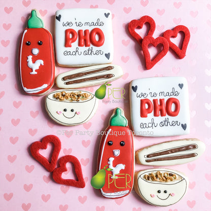 Made PHO Each Other Valentine's Cookies