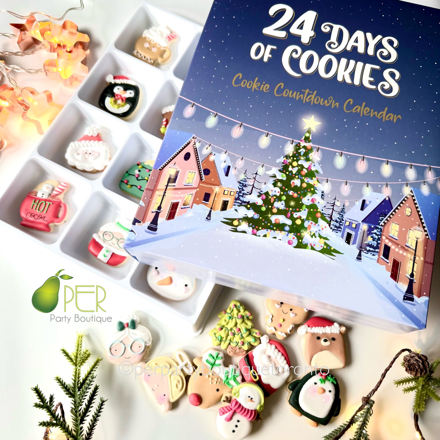 Cookie Advent Calendar 12 or 24 Days (12-24 cookies)